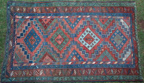 Antique Karabagh Kazak Caucasian rug