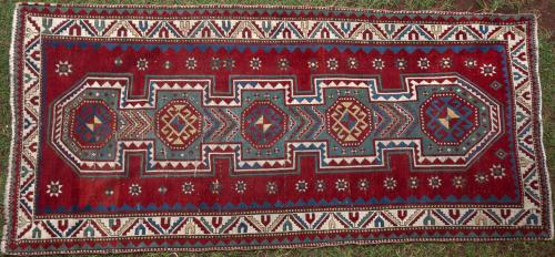 Antique Surahani Shirvan-Baku or Sewan Kazak Caucasian Rug