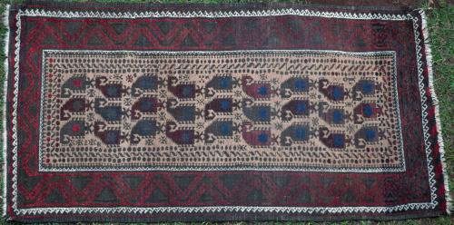 Old Baluch Afghan or Persian tribal rug