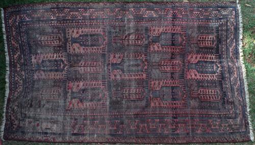 Antique Baluch Afghan tribal rug