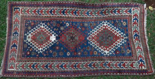 Antique Kazak Bordjalou (?) Caucasian tribal rug