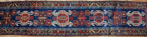 Antique Lenkoran Caucasian Runner