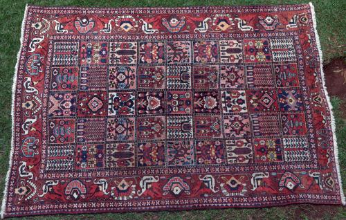 Old Bakhtiari Persian tribal or village carpet