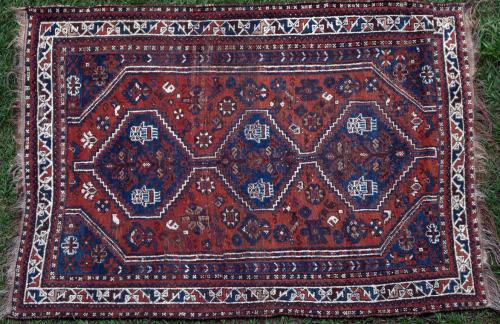 Antique Tribal Qashqa'i Persian Rug