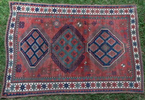 Antique Lori Pambak Kazak Caucasian rug