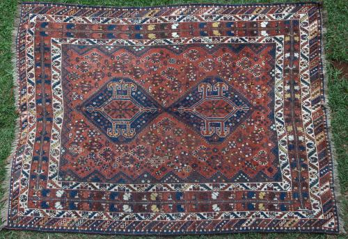 Antique Tribal Qashqa'i Persian Rug