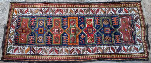 Antique Karabagh Caucasian long rug