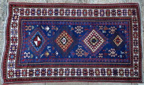 Anique tribal Kazak Caucasian Rug