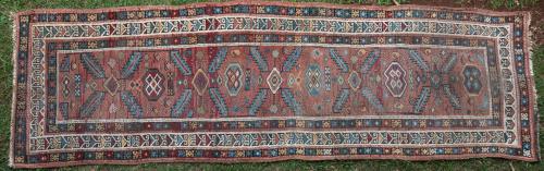 Antique Caucasian possibly Gendje Runner