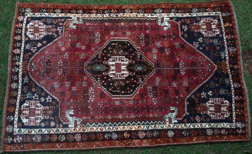 Old Qashqa'i Tribal Persian Rug