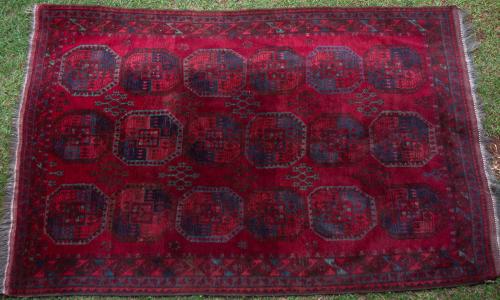 Old or antique Ersari Afghan turkoman carpet