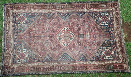 Antique Tribal Qashqa'i Persian Rug