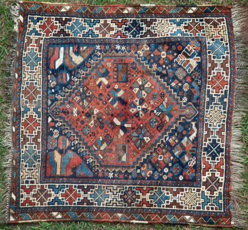 Antique Tribal Qashqa'i Persian bagface