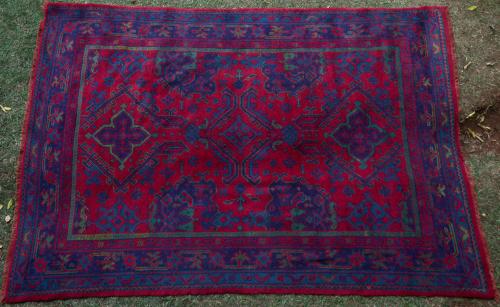 Old or antique 'Turkey Red' Ushak Turkish Carpet