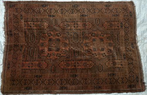 Antique Afghan Ersari Charshango Rug