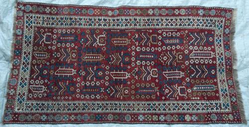 Antique Kazak Caucasian Marashali Tribal Rug