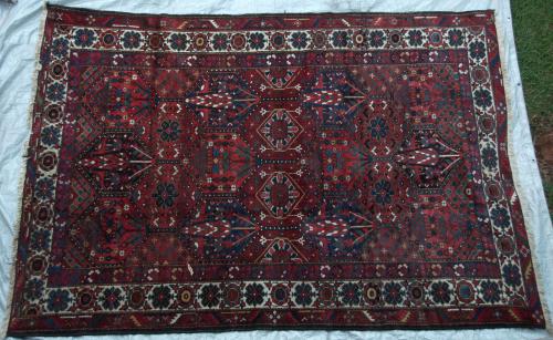 Antique Bakhtiari Persian Tribal Rug