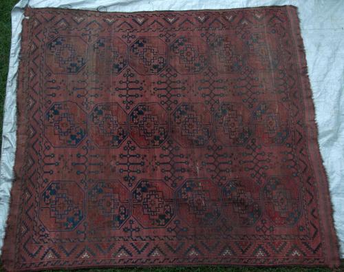 Afghan Ersari Antique Carpet Afghanistan hand-spun wool