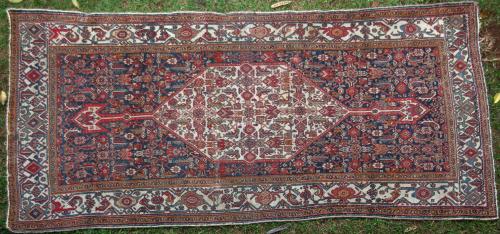 Antique Tekab-Bijar Persian Rug 