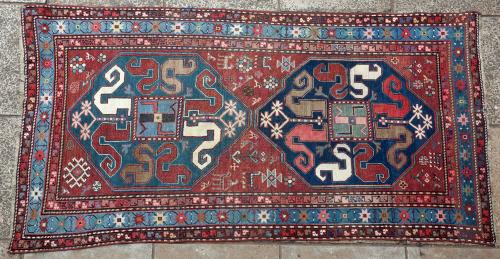 Antique Chelaberd Chondzoresk Caucasian tribal rug